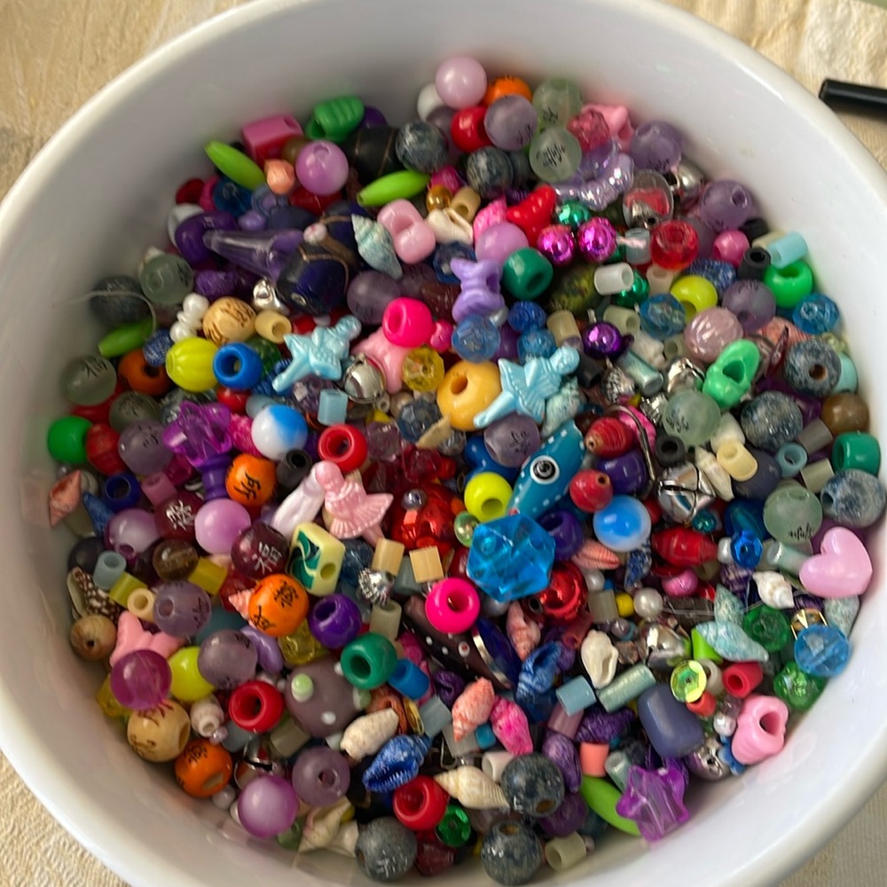Beads galore for making your own jewelry. See pictures. So colorful